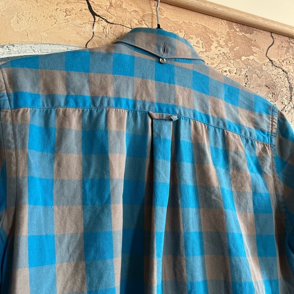 LACOSTE Blue-Gray Checkered Button down Shirt - Picture 6 of 11